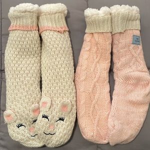 Jane and Bleecker Slipper Socks 2 pairs